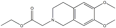 ethyl 2-(6,7-dimethoxy-1,2,3,4-tetrahydroisoquinolin-2-yl)acetate 化学構造式