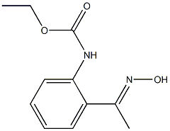 ethyl 2-[(1E)-N-hydroxyethanimidoyl]phenylcarbamate Struktur