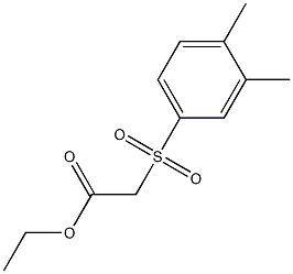 ethyl 2-[(3,4-dimethylbenzene)sulfonyl]acetate Struktur