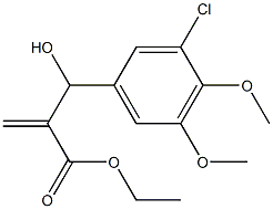 ethyl 2-[(3-chloro-4,5-dimethoxyphenyl)(hydroxy)methyl]prop-2-enoate 化学構造式