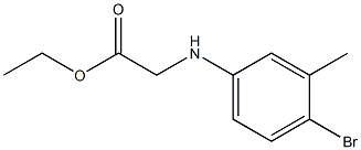 ethyl 2-[(4-bromo-3-methylphenyl)amino]acetate 结构式