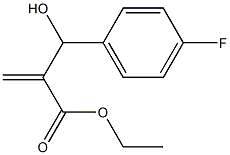 ethyl 2-[(4-fluorophenyl)(hydroxy)methyl]prop-2-enoate 化学構造式