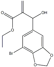 ethyl 2-[(7-bromo-2H-1,3-benzodioxol-5-yl)(hydroxy)methyl]prop-2-enoate Struktur