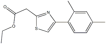 ethyl 2-[4-(2,4-dimethylphenyl)-1,3-thiazol-2-yl]acetate Structure