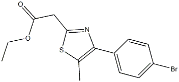 ethyl 2-[4-(4-bromophenyl)-5-methyl-1,3-thiazol-2-yl]acetate Structure