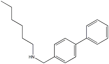 hexyl[(4-phenylphenyl)methyl]amine 化学構造式