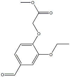 methyl (2-ethoxy-4-formylphenoxy)acetate,,结构式