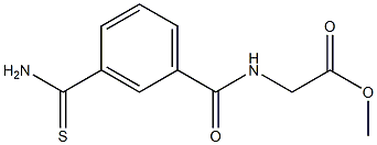 methyl {[3-(aminocarbonothioyl)benzoyl]amino}acetate Structure