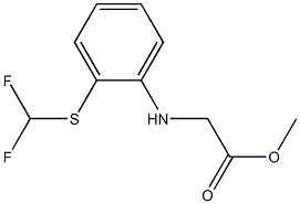 methyl 2-({2-[(difluoromethyl)sulfanyl]phenyl}amino)acetate,,结构式