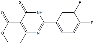 methyl 2-(3,4-difluorophenyl)-4-methyl-6-thioxo-1,6-dihydropyrimidine-5-carboxylate Struktur