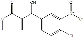 methyl 2-[(4-chloro-3-nitrophenyl)(hydroxy)methyl]prop-2-enoate Struktur