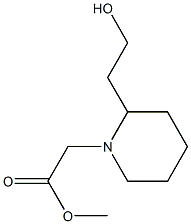 methyl 2-[2-(2-hydroxyethyl)piperidin-1-yl]acetate,,结构式