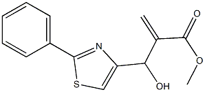 methyl 2-[hydroxy(2-phenyl-1,3-thiazol-4-yl)methyl]prop-2-enoate,,结构式