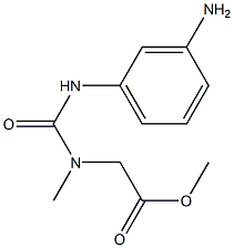 methyl 2-{[(3-aminophenyl)carbamoyl](methyl)amino}acetate,,结构式