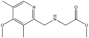 methyl 2-{[(4-methoxy-3,5-dimethylpyridin-2-yl)methyl]amino}acetate Struktur