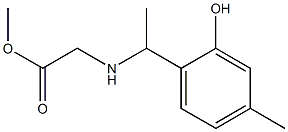 methyl 2-{[1-(2-hydroxy-4-methylphenyl)ethyl]amino}acetate Struktur