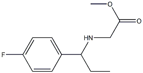 methyl 2-{[1-(4-fluorophenyl)propyl]amino}acetate 化学構造式