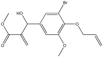 methyl 2-{[3-bromo-5-methoxy-4-(prop-2-en-1-yloxy)phenyl](hydroxy)methyl}prop-2-enoate Structure