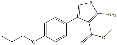 methyl 2-amino-4-(4-propoxyphenyl)thiophene-3-carboxylate Struktur