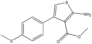 methyl 2-amino-4-[4-(methylsulfanyl)phenyl]thiophene-3-carboxylate,,结构式