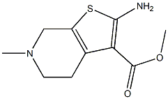 methyl 2-amino-6-methyl-4H,5H,6H,7H-thieno[2,3-c]pyridine-3-carboxylate 结构式