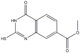 methyl 2-mercapto-4-oxo-3,4-dihydroquinazoline-7-carboxylate Struktur