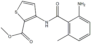 methyl 3-[(2-amino-6-methylbenzene)amido]thiophene-2-carboxylate,,结构式