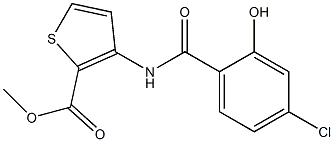 methyl 3-[(4-chloro-2-hydroxybenzene)amido]thiophene-2-carboxylate Struktur