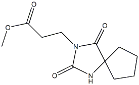 methyl 3-{2,4-dioxo-1,3-diazaspiro[4.4]nonan-3-yl}propanoate Struktur