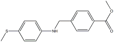 methyl 4-({[4-(methylsulfanyl)phenyl]amino}methyl)benzoate Struktur