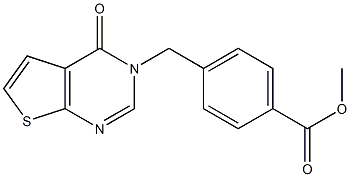 methyl 4-({4-oxo-3H,4H-thieno[2,3-d]pyrimidin-3-yl}methyl)benzoate 结构式