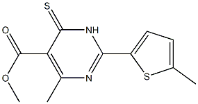 methyl 4-methyl-2-(5-methylthien-2-yl)-6-thioxo-1,6-dihydropyrimidine-5-carboxylate Struktur