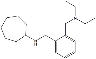 N-({2-[(diethylamino)methyl]phenyl}methyl)cycloheptanamine 结构式