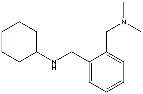 N-({2-[(dimethylamino)methyl]phenyl}methyl)cyclohexanamine,,结构式