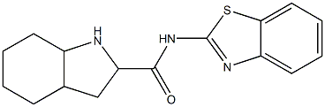 N-(1,3-benzothiazol-2-yl)-octahydro-1H-indole-2-carboxamide Struktur