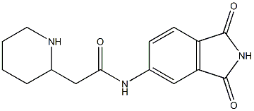 N-(1,3-dioxo-2,3-dihydro-1H-isoindol-5-yl)-2-(piperidin-2-yl)acetamide,,结构式