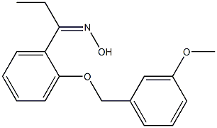 N-(1-{2-[(3-methoxyphenyl)methoxy]phenyl}propylidene)hydroxylamine,,结构式