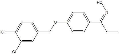 N-(1-{4-[(3,4-dichlorophenyl)methoxy]phenyl}propylidene)hydroxylamine,,结构式