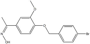 N-(1-{4-[(4-bromophenyl)methoxy]-3-methoxyphenyl}ethylidene)hydroxylamine 化学構造式