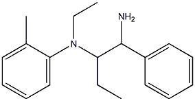 N-(1-amino-1-phenylbutan-2-yl)-N-ethyl-2-methylaniline Structure