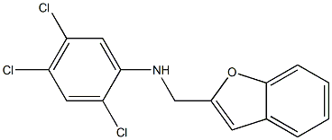 N-(1-benzofuran-2-ylmethyl)-2,4,5-trichloroaniline Struktur