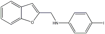 N-(1-benzofuran-2-ylmethyl)-4-iodoaniline 化学構造式