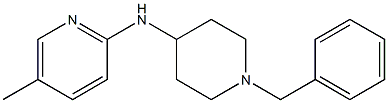 N-(1-benzylpiperidin-4-yl)-5-methylpyridin-2-amine,,结构式