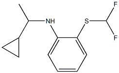 N-(1-cyclopropylethyl)-2-[(difluoromethyl)sulfanyl]aniline Struktur