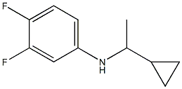 N-(1-cyclopropylethyl)-3,4-difluoroaniline Struktur