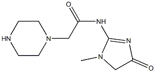 N-(1-methyl-4-oxo-4,5-dihydro-1H-imidazol-2-yl)-2-(piperazin-1-yl)acetamide Struktur