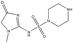 N-(1-methyl-4-oxo-4,5-dihydro-1H-imidazol-2-yl)piperazine-1-sulfonamide 结构式