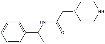 N-(1-phenylethyl)-2-(piperazin-1-yl)acetamide Structure