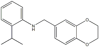 N-(2,3-dihydro-1,4-benzodioxin-6-ylmethyl)-2-(propan-2-yl)aniline Struktur