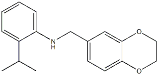 N-(2,3-dihydro-1,4-benzodioxin-6-ylmethyl)-2-(propan-2-yl)aniline Structure